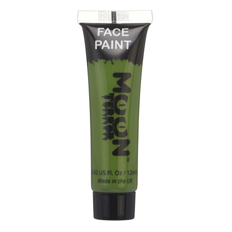 Moon Terror Halloween Face Paint Body Paint by Moon Terror - Zombie Green - SFX Make up, Special Effects Make up - 0.40fl oz - Image 1